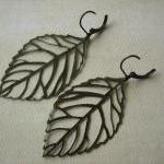 Leaf Earrings - Antique Bronze - Jewelry By Five